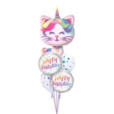 Happy Birthday Caticorn Balloon Bouquet